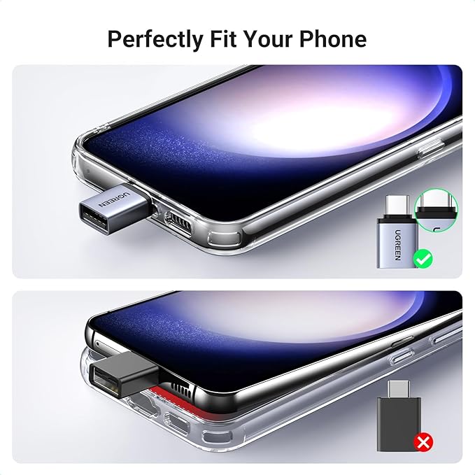 UGREEN USB to USB C Adapter 10Gbps,2 Pack USB C to A Adapter Compatible with iPhone 16 15 Pro/Samsung/MacBook Pro/Air/iPad Pro,Thunderbolt 4/3,Space Gray