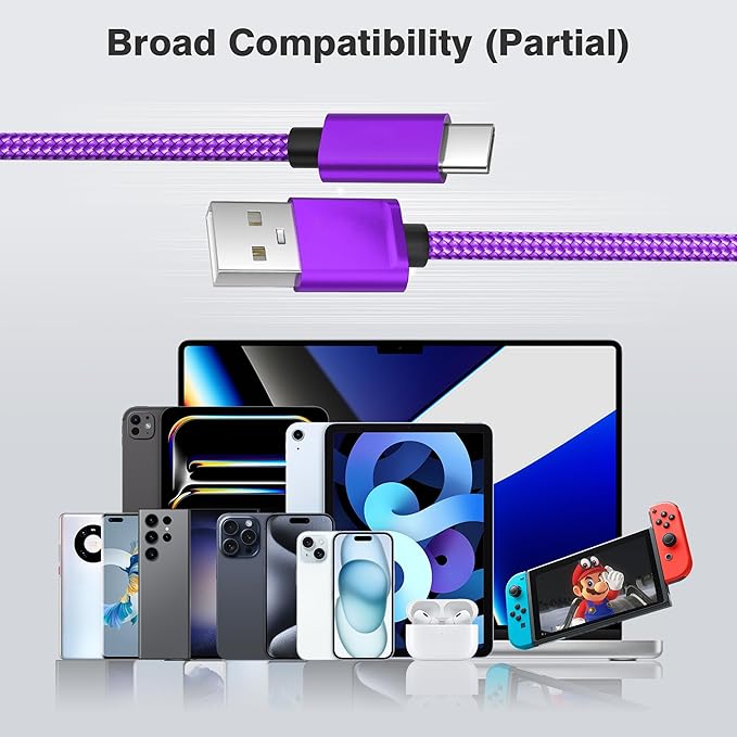 Elebase for Airpods Pro 3 Charging Cord 1.5/3.3/6.6FT,Multi Length USB A to USBC Type C Charger Cable for Apple Airpods 4 4th Generation,AirPod Pro 2 2th 3th,iPhone 17 Air 16 16e 15 Pro Max Plus
