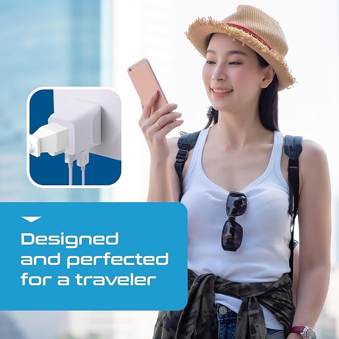 Ceptics Thailand Travel Plug Adapter – Type O Power Adapter with USB-C & A + USA Input – Ultra Compact,3-in-1 Safe Grounded Adapter Plug for Thailand