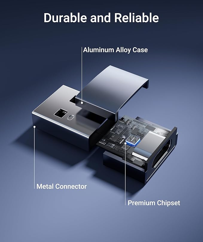 Syntech USB C Female to USB Male Adapter Pack of 3 [Travel Must Haves, Aluminum] USB C to USB Adapter, Type C Charger Cable Power Converter Compatible with iPhone 17 16 15 Apple Watch AirPods CarPlay