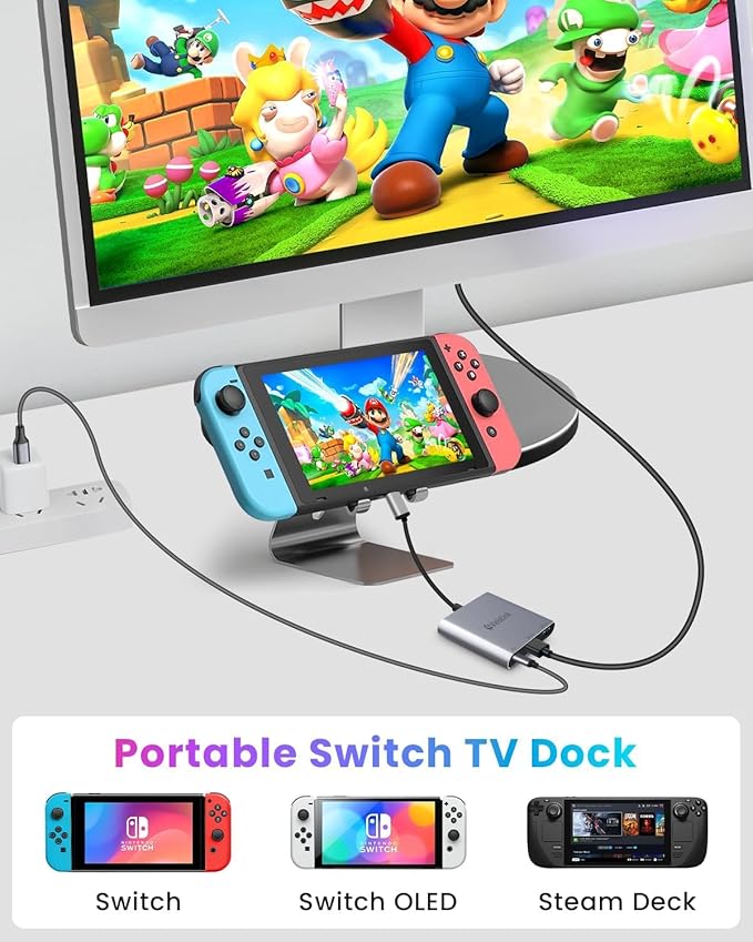 USB C HUB usbc to hdmi Adapter USB c multiport Adapter Equipped with a 4K@60Hz HDMI Output Port,100W PD Charging Port (Charging Function only)