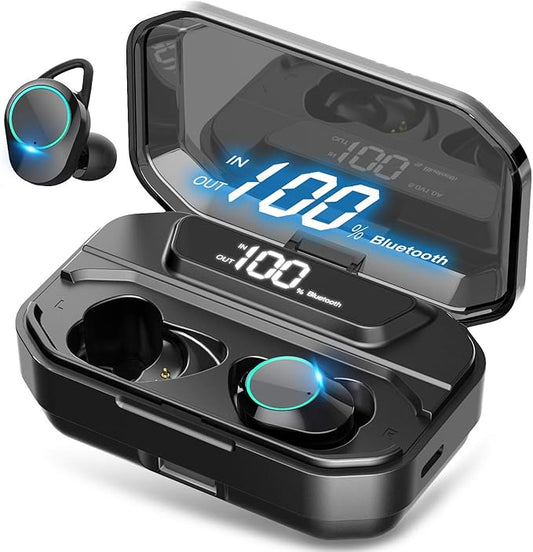 [Xmythorig Ultimate] True Wireless Earbuds Bluetooth 5.0 Headphones, IPX7 Waterproof Earphones for Sports, 160H Playtime w/ 3300mAh Charging Case, 3D Stereo Audio Touch Control in-Ear Headset w/Mic