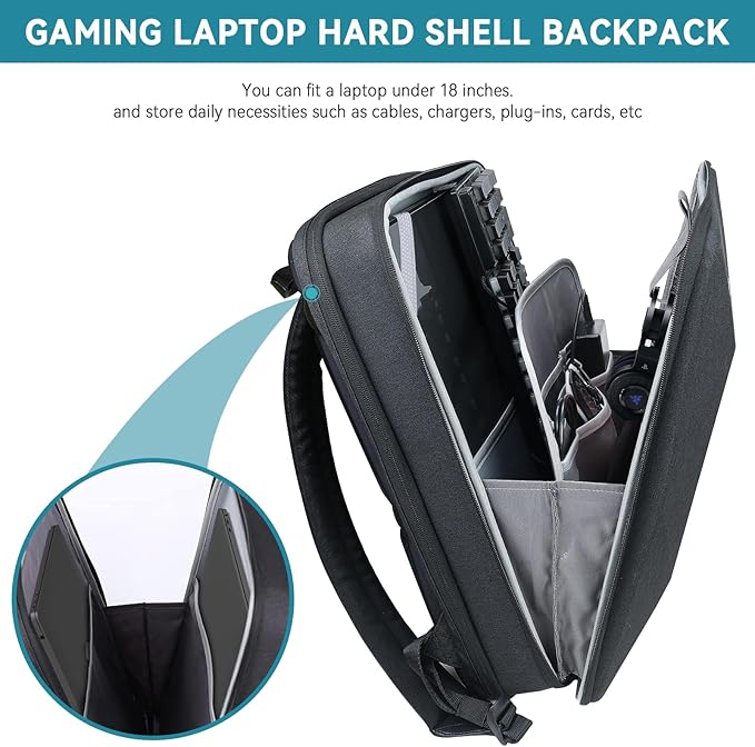 Smatree Hard Gaming Laptop Backpack Compatible for 18 inch Razer Blade 18 2025, for ASUS ROG Strix SCAR 18 2025/2024,ROG Strix G18 2025/2024, for Alienware m18/m18 R2, Acer Predator Helios 18/Neo 18