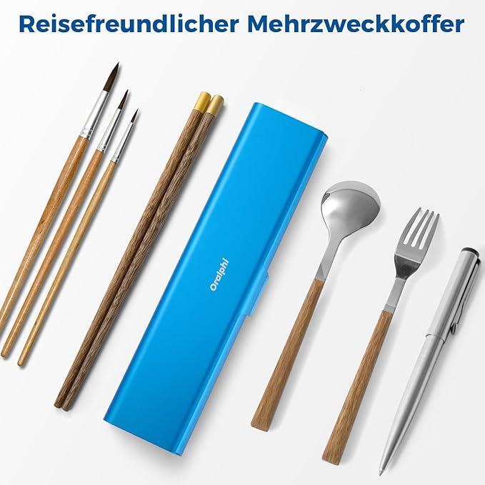 Wider Aluminum Toothbrush Travel Case, Portable Travel Toothbrush Holder, Durable Manual Toothbrush Box Container for Traveling, Bathroom, Camping, Business Trip, Blue