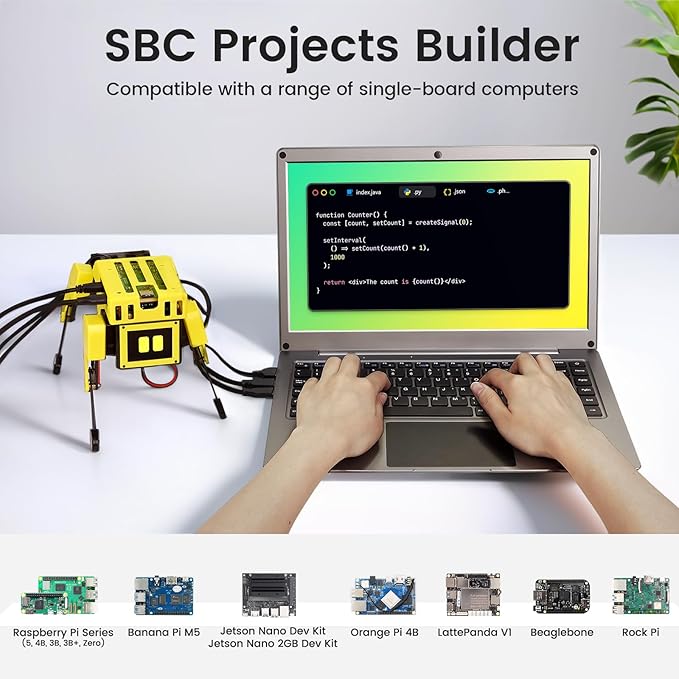 Portable Monitor with Keyboard,14inch 1080P FHD Lapdock Compatible with Raspberry Pi/Mini PC/Phone/PC/Game Console,CrowView Note Built-in Battery(Full Feature TypeC & HDMI Cable Included)