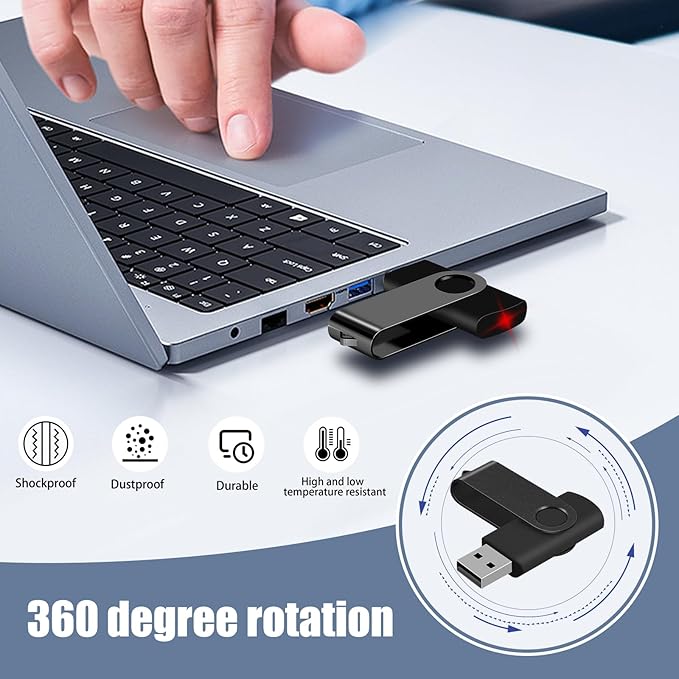 EASTBULL 32GB USB Flash Drive Bulk Thumb Drives 20 Pack with Lanyards USB 2.0 Jump Drive 32GB Memory Sticks Zip Pen Drive for Storage and Backup Black 20PCS