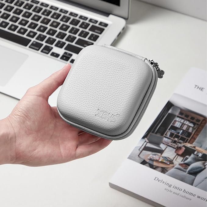 Charger Case for Macbook, Portable Tech Electronic Organizer Bag, Travel Storage Pouch for Laptop Accessories, MacBook Power Adapter, Charging Cords, USB Drives, Power Bank (Grey, M)