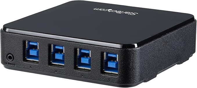 StarTech.com USB 3.0 Peripheral Sharing Switch - 4 USB 3.0 (5Gbps) x 4 Computers - Mac / Windows / Linux - USB A/B Switch - USB Switch (HBS304A24A)