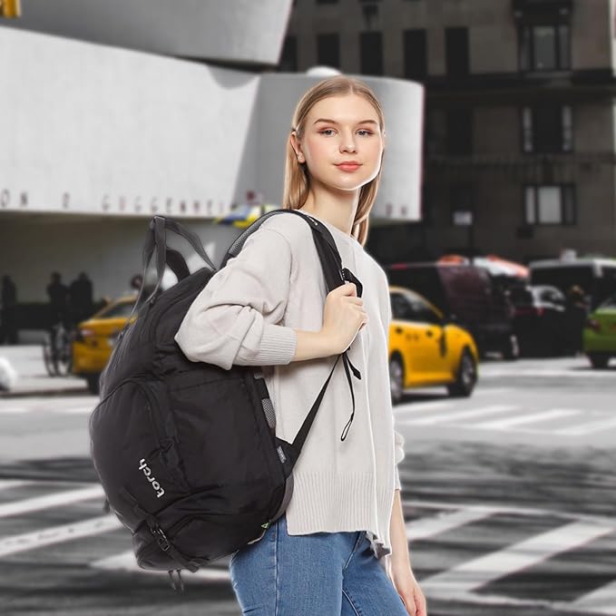 torch Laptop Backpack for Men & Women – Carry On Backpack 27L with 16-Inch Laptop Compartment, Shoe Compartment, and Anti-Sweat Back Panel, Casual Totepack for Work, Travel, and Everyday Use (Daksa)