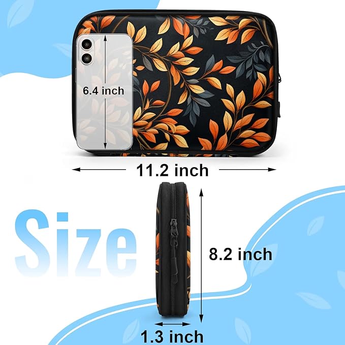 Autumn Leaves Fall Electronics Travel Organizer Case, Tech Accessories Cable Storage Bag for Cords, Charger, Phone, Hard Drive