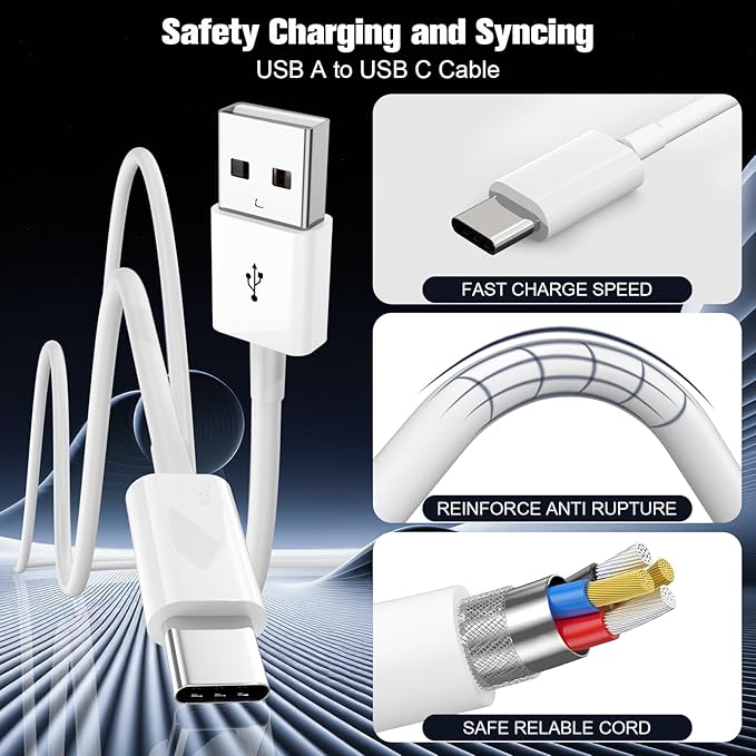 Car Carplay Cable for iPhone 17/16/15,iPhone 16/15 Plus17/16/15 Pro 17/16/15Pro Max charger ,USB A to USB C for Carplay USB C Cord, iPad USB C Cable 10th, iPad Air Car Charger Cable Cord 6FT (White)