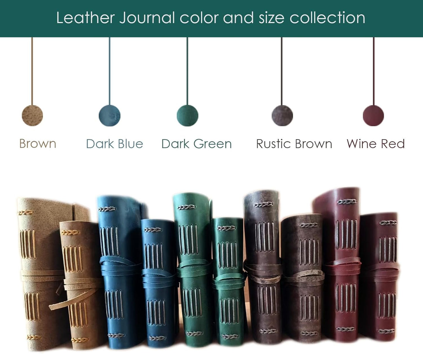 Blue Notebook Journal - Best Genuine Leather Journaling for write A5 Size Diary 6.2x8.5 Inch,Notepad For Man,Women,Vintage,Gifts,Work,Study,Personal,Dark Blue