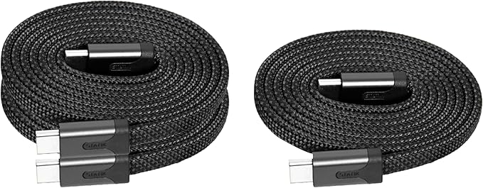 Statik MagStack USB C to USB C Cable, Magnetic Anti Tangle Flat Type C Charger Fast Charging Cord, Magnetic Charging Cable, Compatible with iPhone 16 Pro Max, 15, Galaxy S24 Ultra, 100W 6FT/2M, 3-Pack