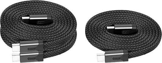 Statik MagStack USB C to USB C Cable, Magnetic Anti Tangle Flat Type C Charger Fast Charging Cord, Magnetic Charging Cable, Compatible with iPhone 16 Pro Max, 15, Galaxy S24 Ultra, 100W 6FT/2M, 3-Pack