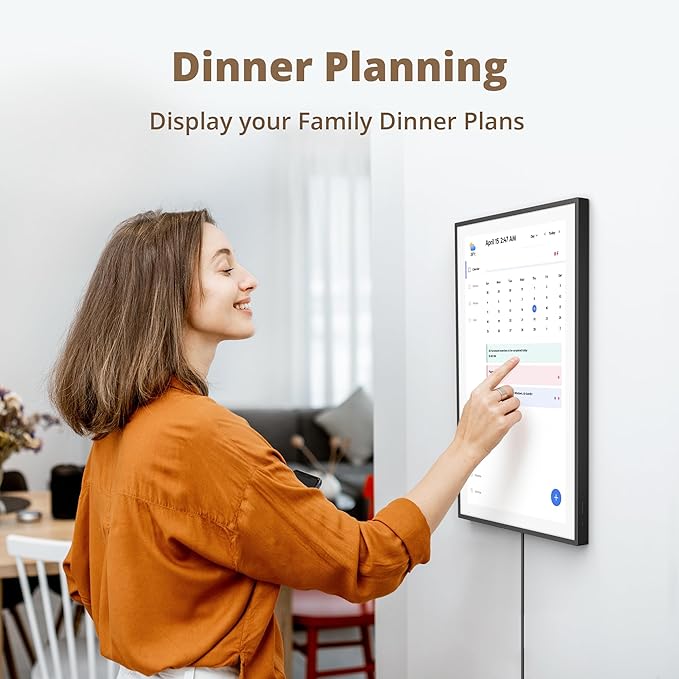 Dragon Touch 21.5" Digital Calendar Chore Chart – 1080P Full HD Interactive Touchscreen, Smart Family Planner, Hearth Display Digital Calendar Wall & Desk Mountable for Seamless Scheduling