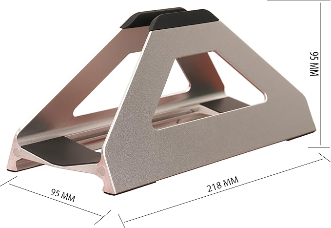 Vertical Laptop Stand, Space Saving Holder for MacBook with Tool-Free Width Adjustment, Pretty Anodized Aluminum for Desk, Universal Fit for 10-17" Laptop