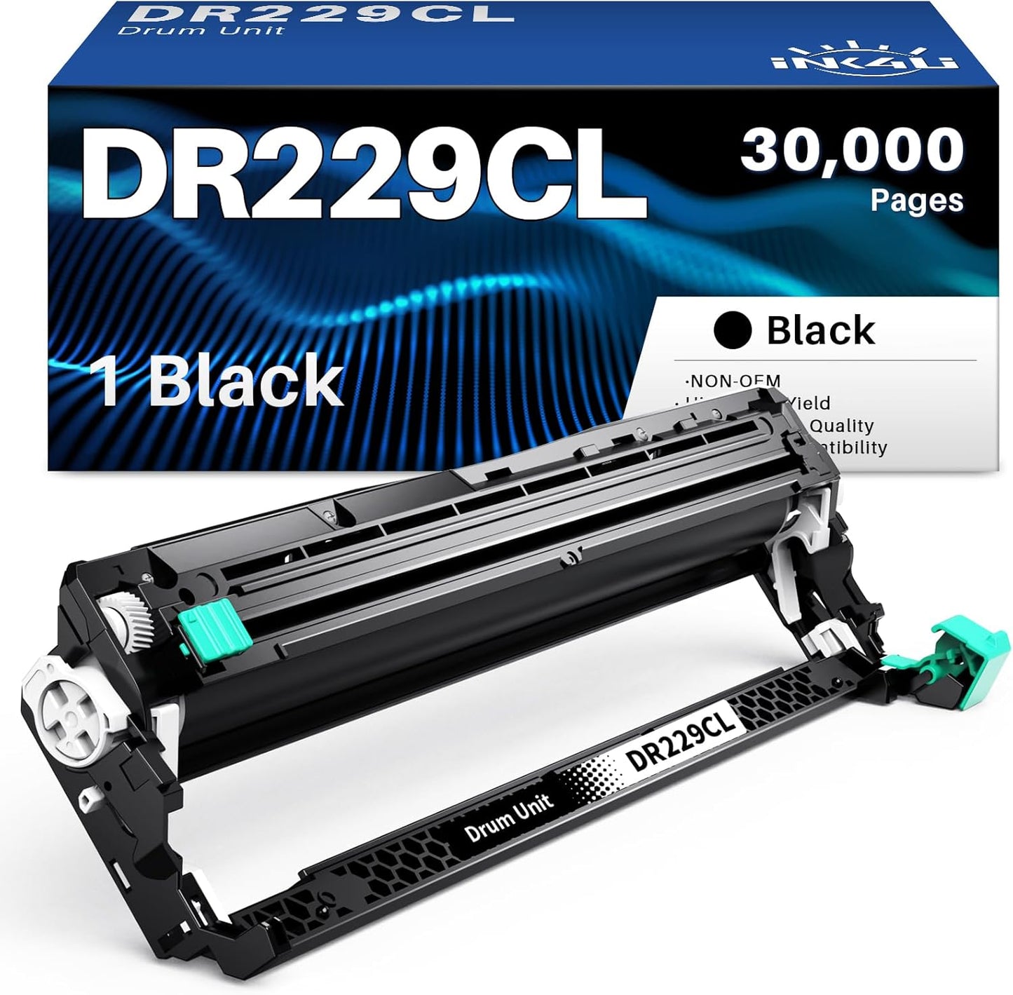 INK4U DR229CL Black Drum Unit Compatible Replacement for Brother DR-229CL DR229 Black Drum Unit for Brother HL-L3220CDW HL-L3280CDW MFC-L3720CDW MFC-L3780CDW HL-L3300CDW HL-L3295CD, 1 Black, No Toner