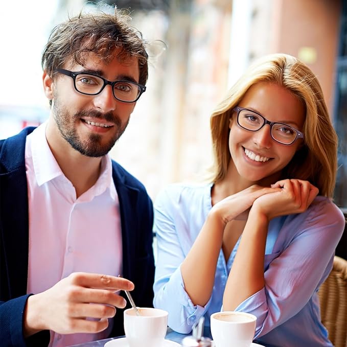 6 Pack Reading Glasses for Women Men Blue Light Blocking Spring Hinge Computer Readers, Anti Eyestrain/Glare