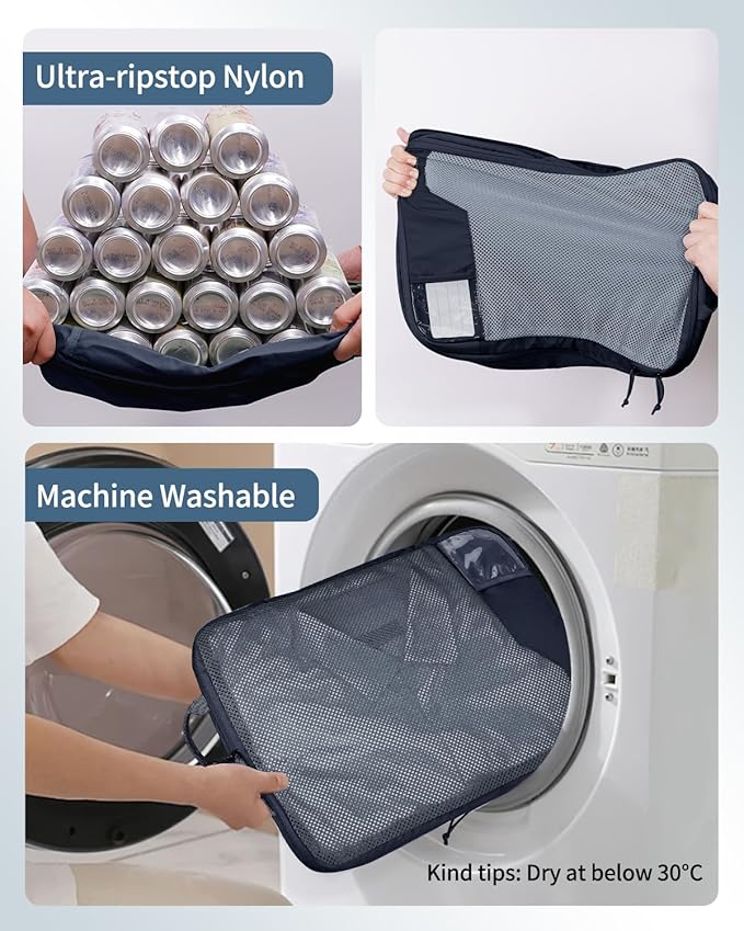 ECOHUB 4 Set /6 Set Packing Cubes for Travel Durable Suitcase Organizer Bags Set with Personalized Tag Various Sizes Travel Essentials Traveling Accessories for Luggage Machine Washable