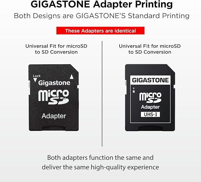 Gigastone 8GB Micro SD Card, FHD Video, Surveillance Security Cam Action Camera Drone Professional, 80MB/s Micro SDHC Class 10