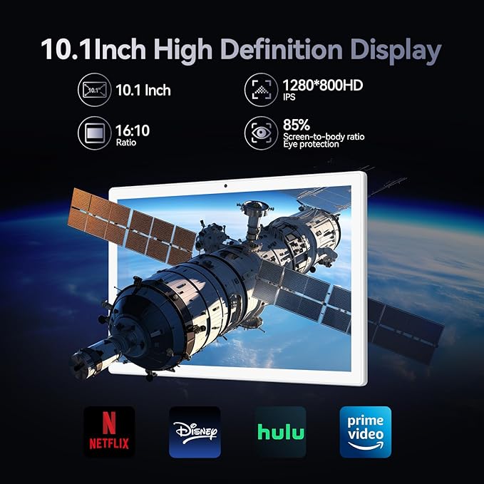 ANTEMPER Android Tablets 10 Inch, 5G WiFi Tablet Mit 8GB RAM+128GB ROM(1TB TF),2 in 1 Tablet with Keyboard Mouse Pen-Octa-Core2.0Ghz | 6000mAh | 1080FHD | 13MP Camera | WLAN GPS OTG Typ-c-Sliver