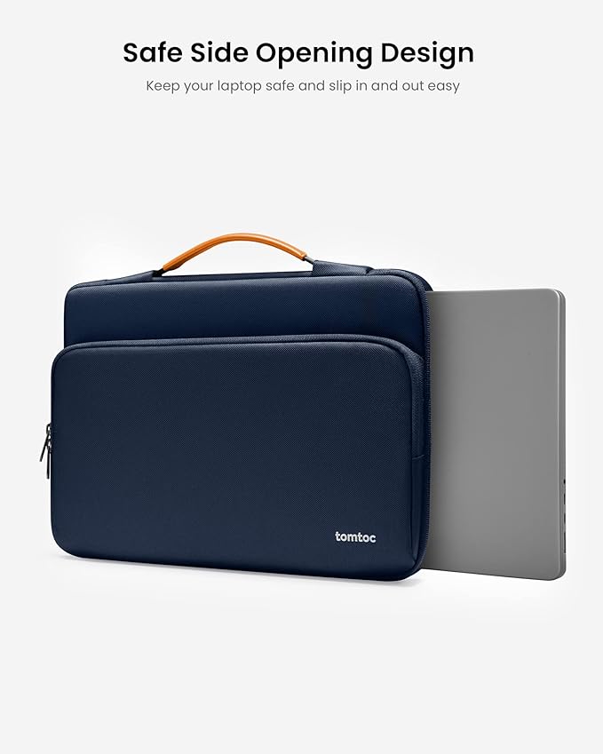 tomtoc 360 Protective Laptop Carrying Case compatible with 14-inch MacBook Pro M4/M3/M2/M1 Pro/Max 2024-2021, 12.9-13 Inch iPad Pro/Air, Water-Resistant MacBook Accessory Bag Sleeve