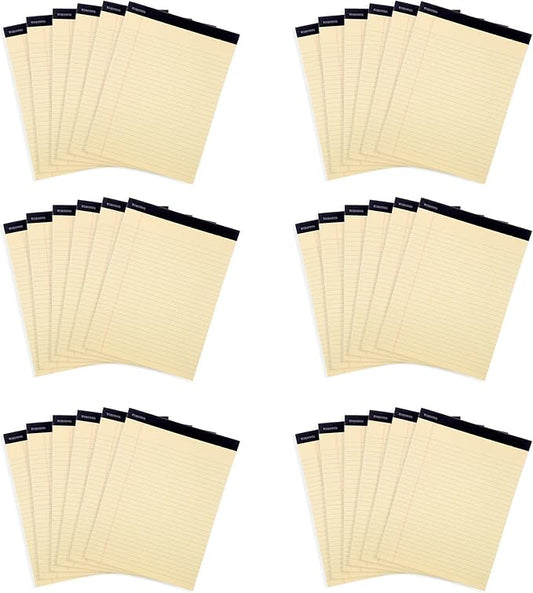 Mintra Office Legal Pads, ((xBasic, 8.5in x 11in, Wide (Canary)