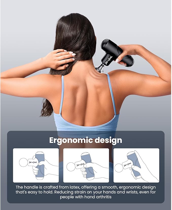 BOB AND BRAD Q2 Max Mini Massage Gun with Metal Head, Pocket-Sized Deep Tissue Massager Gun for Athletes, Professional Portable Percussion Muscle Massager Gun