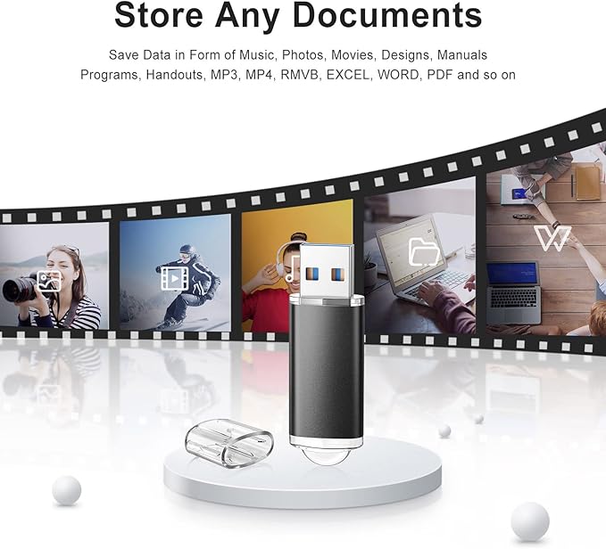 TOPESEL 16GB 10Pack 3.0 USB Flash Drive High Speed 16gb Thumb Drive Memory Stick Jump Drive 16G USB Drive Zip Drive for PC laptops, tablets, TVs, car audio(5 Mixed Colors: Black Blue Green Red Silver)