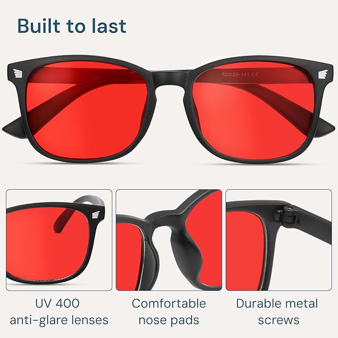 Gaoye Blue Light Glasses for Computer & Gaming - Anti UV Ray Lenses, Scratch-Resistant & Comfort Fit