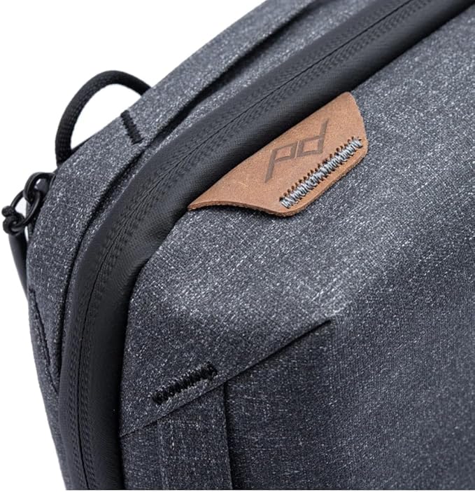 Peak Design Tech Pouch, Charcoal, Electronics Organizer for Travel or Everyday Carry, Origami-Style Storage, Cable Pass-Through, Weatherproof Recycled Nylon, Gear Carry Bag for Men and Women