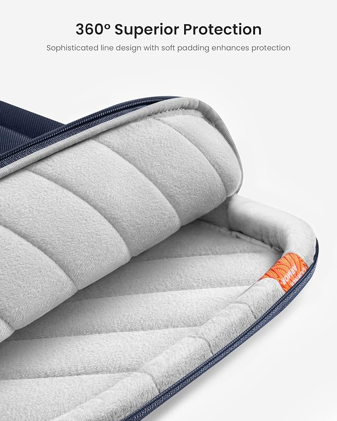 tomtoc 360 Protective Laptop Carrying Case for 16-inch New MacBook Pro M3/M2/M1 Pro/Max A2991 A2780 A2485 2023-2019, Water-Resistant Laptop Bag Sleeve with Accessory Pocket for The New Razer Blade 15