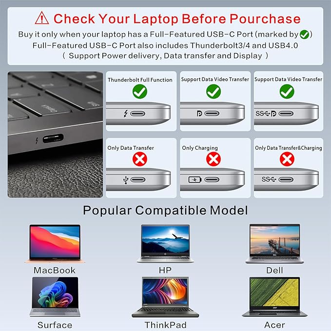 Adjustable Laptop Stand for Desk with Docking Station 9-in-1, Aluminum Laptop Riser with USB Hub, 360° Swivel, Dual Display 4K60Hz HDMI, 3 USB3.0, 100W PD Charging, for MacBook Pro Air/Dell/HP 7-15.6"