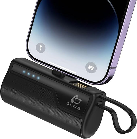 Gankoii iPhone Portable Charger 5000mAh, Mini Power Bank Battery Pack Phone Backup Charger, Small Portable Charger Compatible with iPhone 14/13/ 12/11/ XS Max/XR/X, AirPods, Black