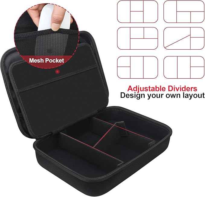 BOVKE Travel Cable Organizer Hard Protective Case