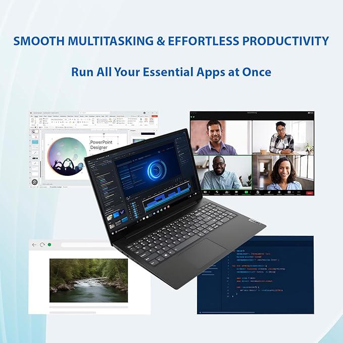 Lenovo V15 Laptop | Intel Pentium N6000 | 15.6" FHD Anti-Glare | 40GB RAM | 2TB SSD | WiFi 6 | Military Durable | Windows 11 Pro | Ethernet Port