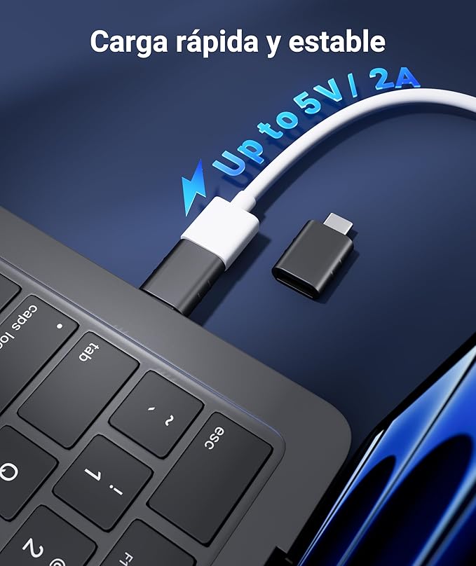 Syntech USB C to USB Adapter Pack of 2 USB C Male to USB3 Female Adapter Compatible with iPhone 17 Pro Max MacBook Pro Air 2024 iMac iPad Mini Pro, Other Type C or Thunderbolt 4/3 Devices, Space Black