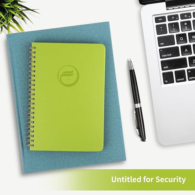 Password Book with Alphabetical Tabs, Password Keeper Book for Seniors, Individual & Colorful Tabs, Spiral Hardcover Password Notebook for Website Logins, 5.7" x 7.7", Grass Green