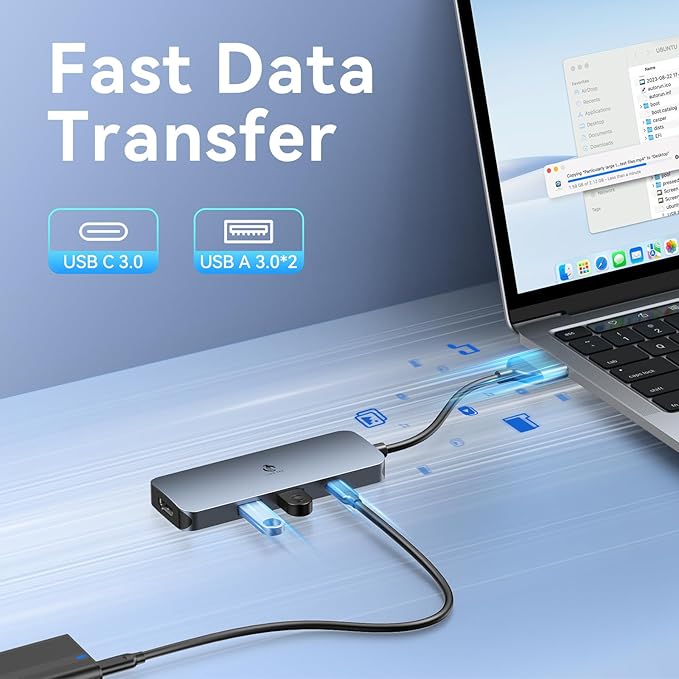 Docking Station for MacBook Pro Air, LIONWEI USB C Docking Station Dual Monitor, Dual HDMI Adapter Hub for Mac MacBook Pro with 2 HDMI, 3 USB 3.0, SD TF Card Reader and 100W PD USB C Charging Port
