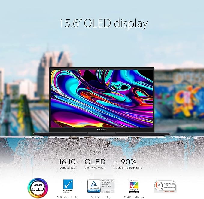 ASUS Vivobook S 15 2023 Laptop 15.6" FHD OLED 14-Core 12th Intel Core i7-12700H 32GB DDR4 1TB SSD Iris Xe Graphics Thunderbolt 4 Wi-Fi 6E Backlit Keyboard Fingerprint Windows 11 Pro w/ONT 32GB USB