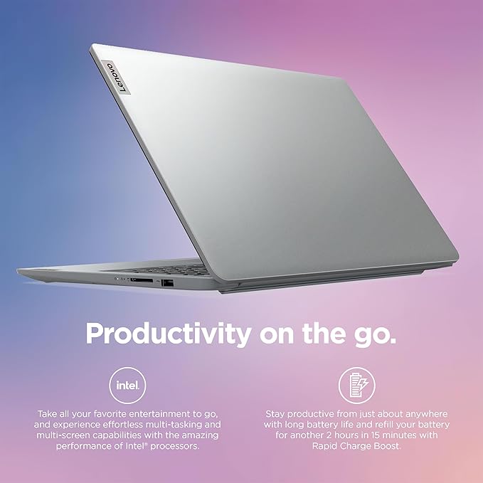 Lenovo IdeaPad Laptop Computer 2025, 15.6" Display, 20GB RAM, 1.6TB Storage (1TB SSD + 128GB eMMC + 500GB Ext), Intel Dual Core Processor, Long Battery, MarxsolAccessory, 1 Year Office 365, Win 11