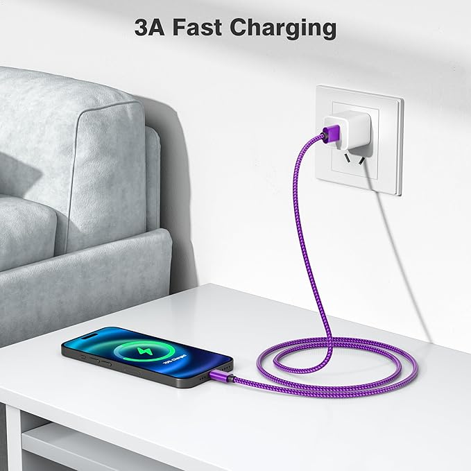 Elebase for Airpods Pro 3 Charging Cord 1.5/3.3/6.6FT,Multi Length USB A to USBC Type C Charger Cable for Apple Airpods 4 4th Generation,AirPod Pro 2 2th 3th,iPhone 17 Air 16 16e 15 Pro Max Plus