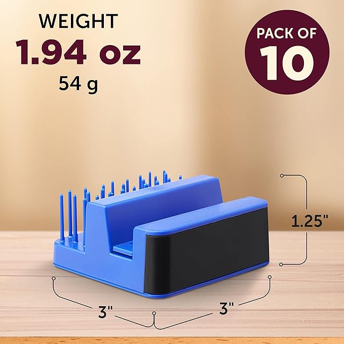 DISCOUNT PROMOS Light Up Logo Phone Stands Set of 10, Bulk Pack - Essential Smartphone Accessory, Perfect for Office and Home - Blue