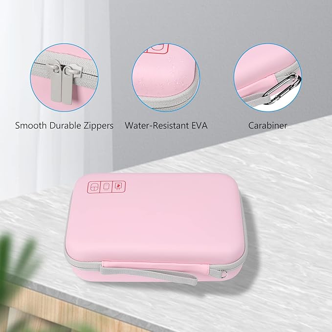 ProCase Hard Travel Electronic Organizer Case for MacBook Power Adapter Chargers Cables Power Bank Apple Magic Mouse Apple Pencil USB Flash Disk SD Card Small Portable Accessories Bag