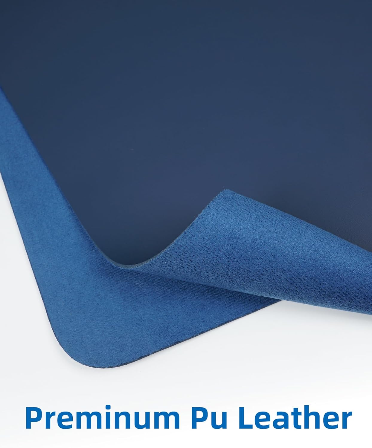Leather Desk Pad Blotter,Mouse Pad,Office Desk Mat, Non-Slip PU Leather Desk mat,Large Desk mat,Waterproof Keyboard mat for Office/Home/Decor (Midnight Blue,35" x 17")