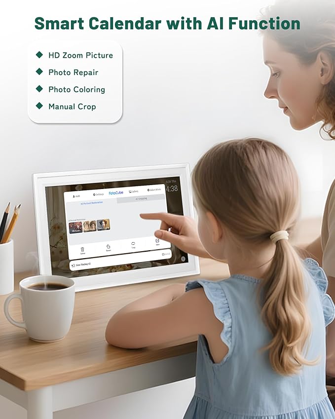 Digital Wall Calendar with Touchscreen, 15.6 inch Smart Calendar, Electronic Calendar for Family, WiFi Family digital calendar Chore Chart, Wall Planner, WiFi Digital Picture Frame