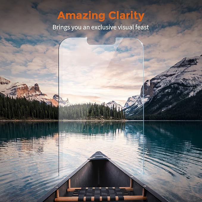 UNBREAKcable 3-Pack Screen Protector for iPhone 13 Pro Max/iPhone 14 Plus, Double Shatterproof Tempered Glass [Easy Installation] [9H Hardness] [99.99% HD Clear] [Case Friendly] for iPhone 6.7 inch