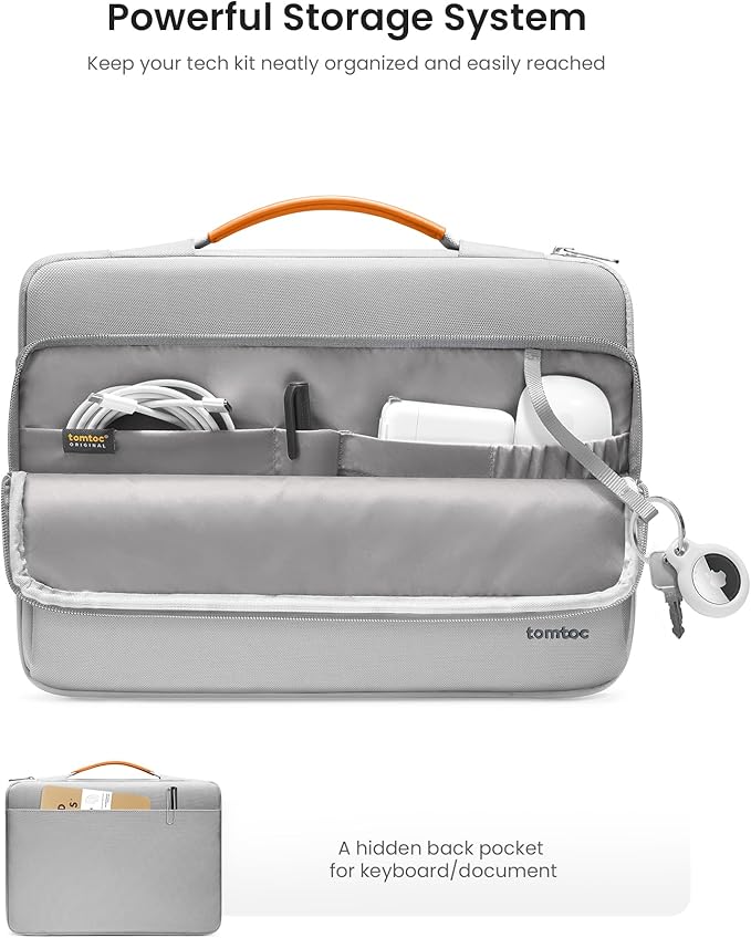 tomtoc 360 Protective Laptop Carrying Case for 14-inch MacBook Pro M5/M4/M3/M2/M1 Pro/Max 2025-2021, 12.9-13 Inch iPad Pro/Air, Water-Resistant MacBook Accessory Bag Sleeve