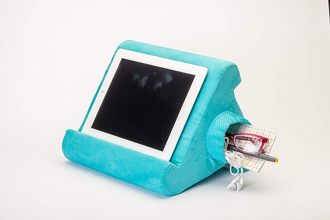 Flippy Tablet Stand with Cubby Storage and Multi-Angle Viewing for Home, Work & Travel. Our Tablet Holder Has Storage for Your All Your Personal Items. (Def Leopard)