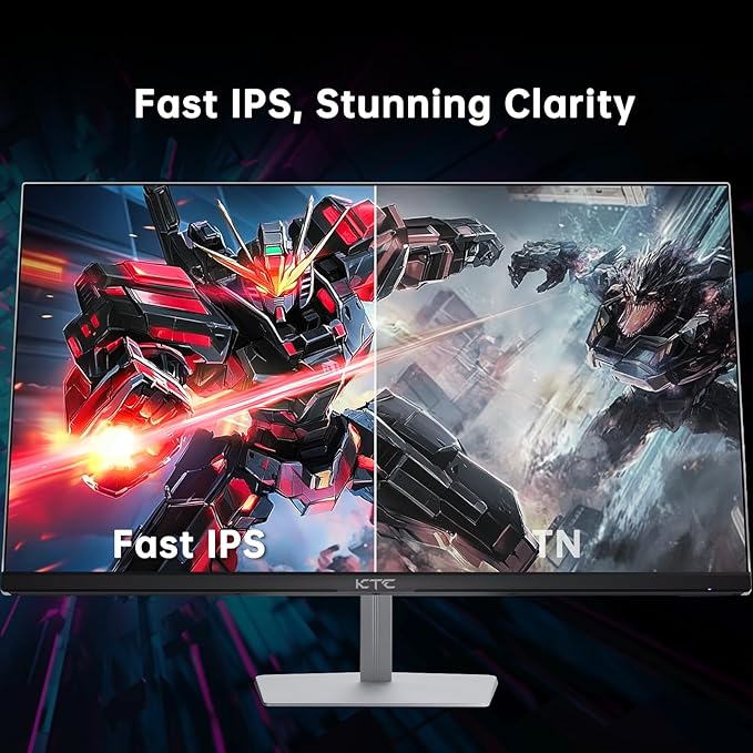 KTC 24.5 inch 400Hz 240Hz Gaming Monitor | Fast IPS 1ms | FHD 1080P Monitor | HDR 400 128% sRGB | HDMI x2, DP x2 |Tilt Adjustability Silver-Gray VESA 360Hz Monitors H25X7